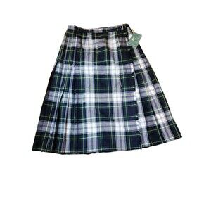 Quissett Cove Tartan Pleated Midi Kilt Mens 16 Wool Green Cosplay Plaid Wrap
